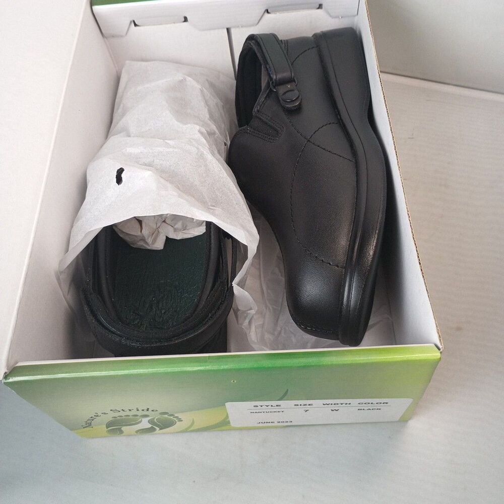 Nature's Stride Nantucket Therapeutic Shoes Women's Size 7 W Black Clogs - Picture 3 of 9